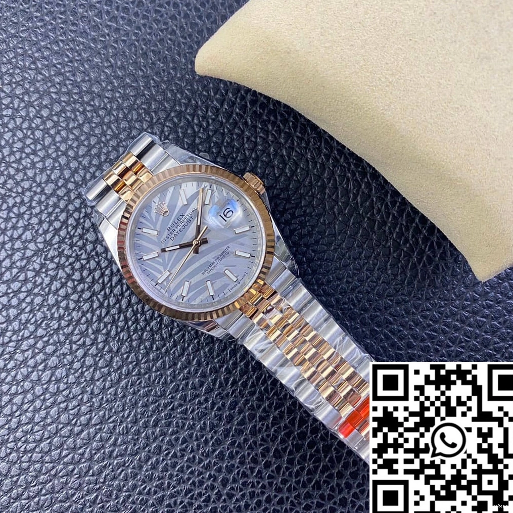 Rolex Pattern Leaf Datejust Silver Palm EW M126231-0031 Dial Factory 0106